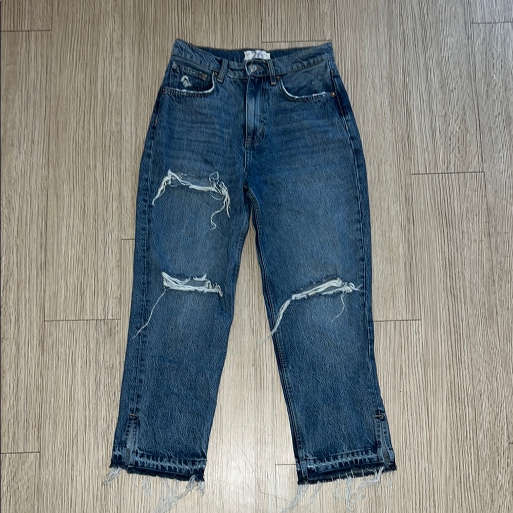 We The Free Size 26 Distressed Blue Jeans